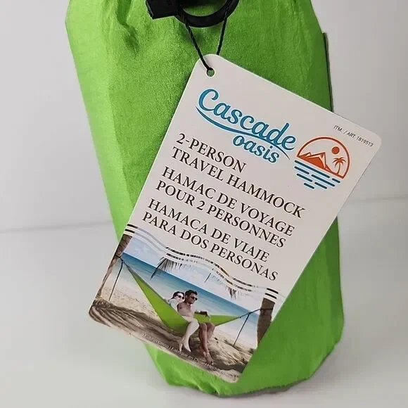 Cascade Oasis 2 Person Lightweight Nylon Travel Hammock With Straps Storage Bag - Picture 2 of 12